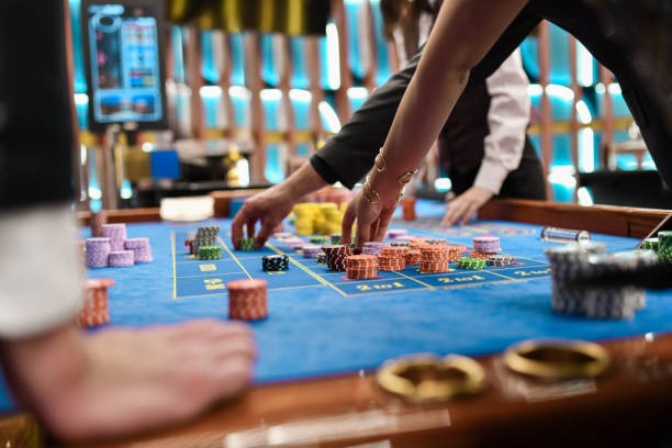 Caribbean Stud Poker live dealer table at raja787 slot showing five-card hands and betting layout
